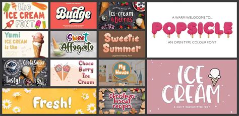 what style fonts are similar to ice cream in canva